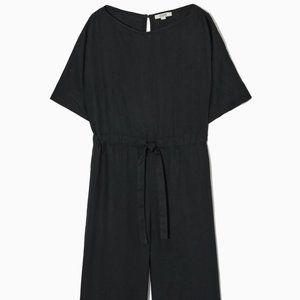 COS DRAWSTRING-WAIST LINEN JUMPSUIT